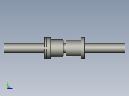 FFZL4012-3滚珠丝杆3D模型左视缩略图