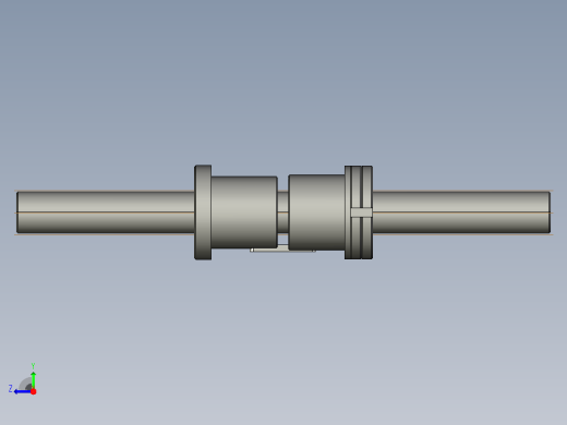 FFZL4012-3滚珠丝杆3D模型右视缩略图
