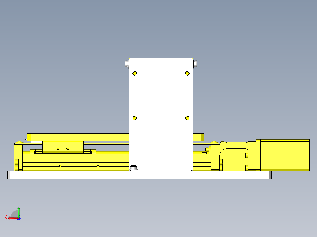 薄型工件的滑动排出机构后视图