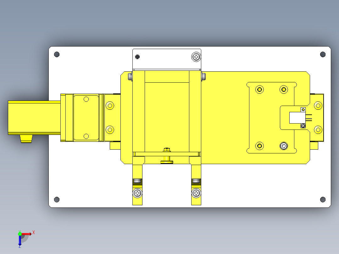 薄型工件的滑动排出机构俯视图