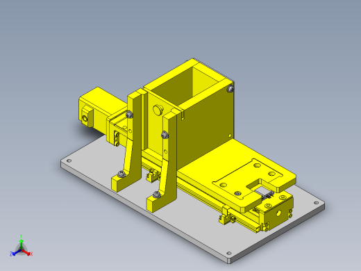 薄型工件的滑动排出机构正等轴测缩略图