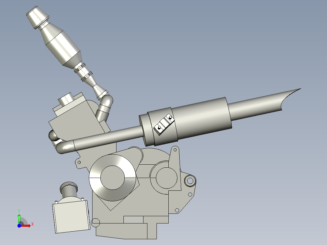 大学生方程式赛车设计（发动机匹配试算与装配设计）前视图