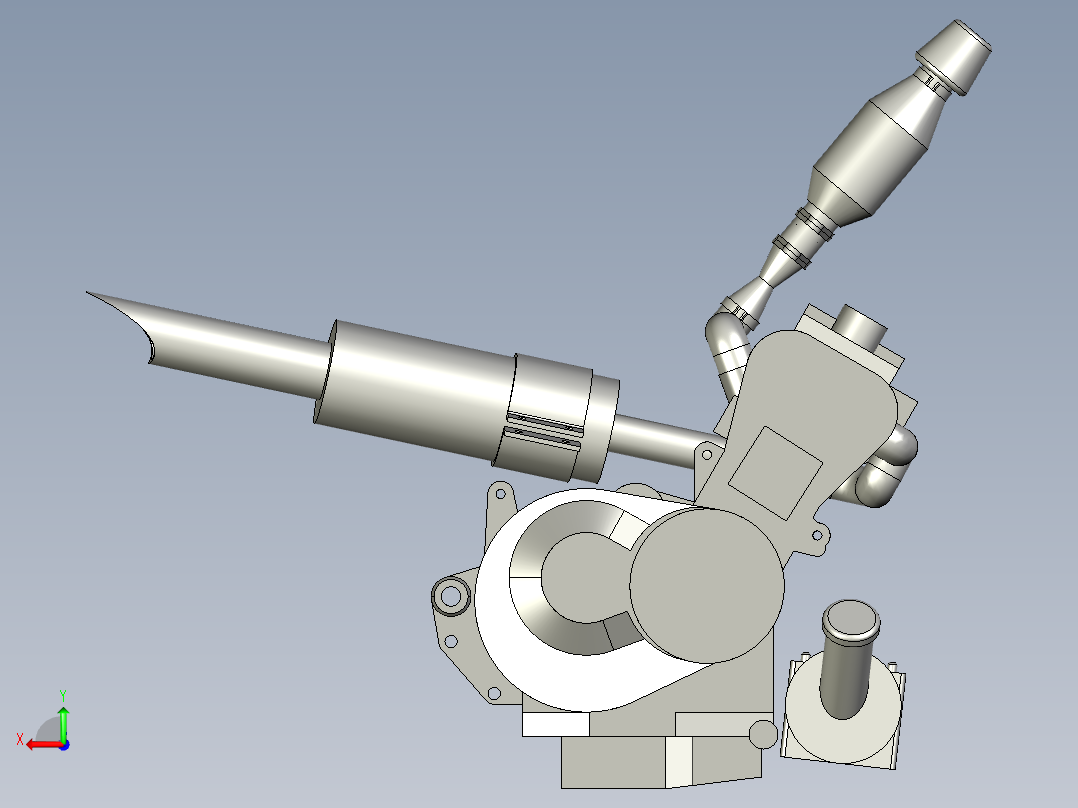 大学生方程式赛车设计（发动机匹配试算与装配设计）后视图
