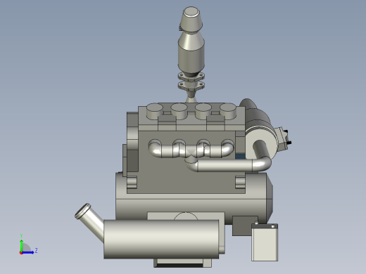 大学生方程式赛车设计（发动机匹配试算与装配设计）左视缩略图