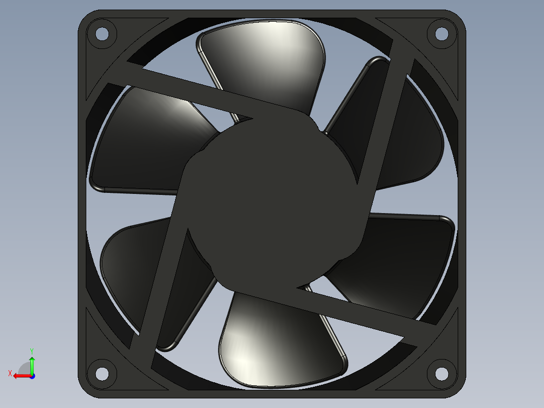 机箱散热风扇后视图