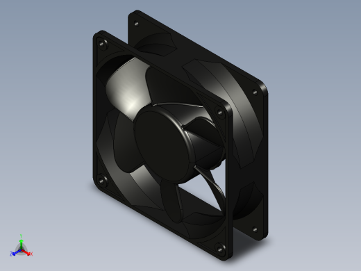 机箱散热风扇正等轴测缩略图