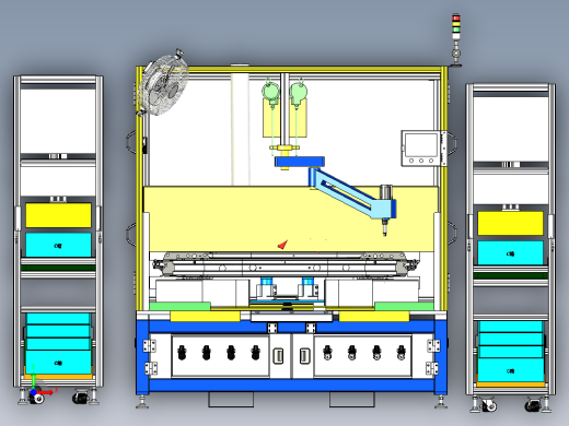 汽车防撞梁总成装配台step前视缩略图