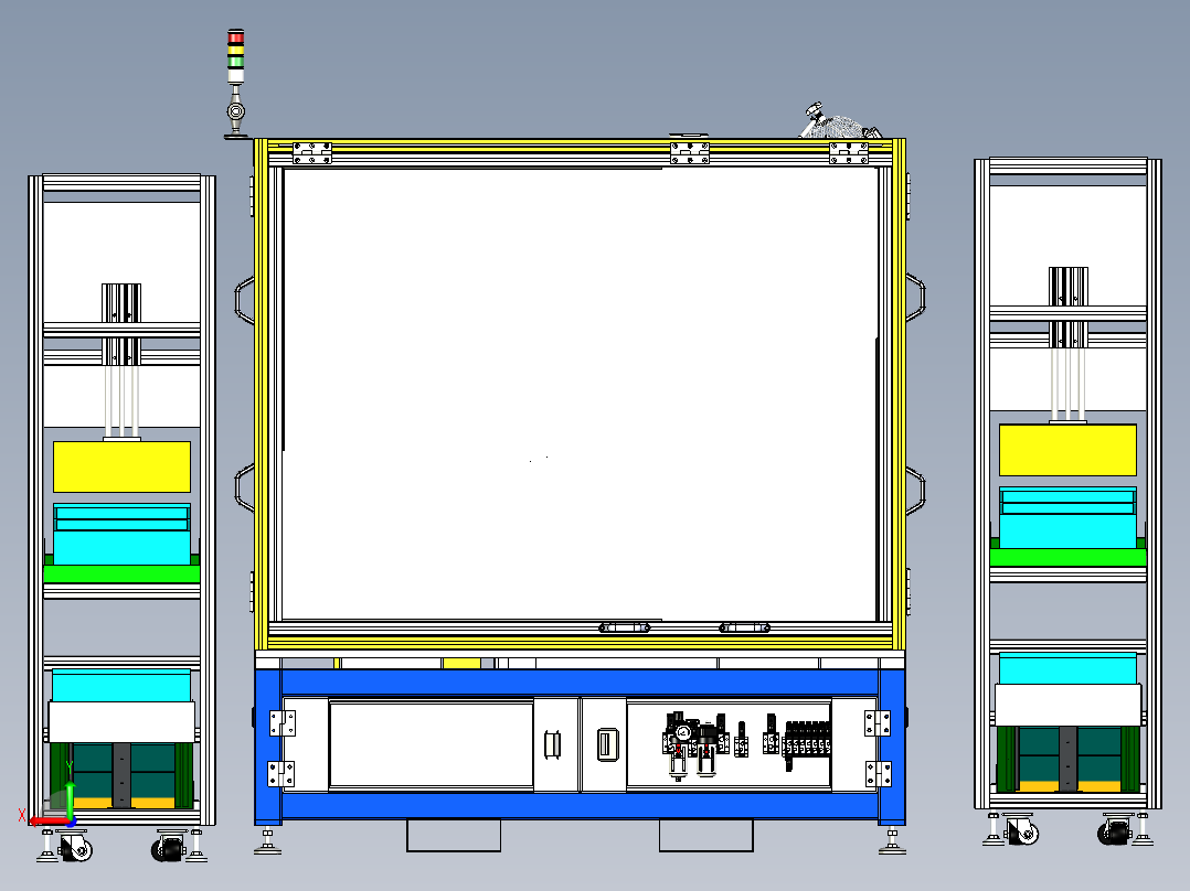 汽车防撞梁总成装配台step后视图