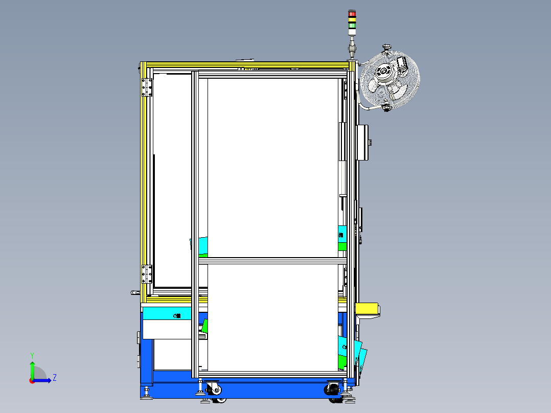 汽车防撞梁总成装配台step左视图