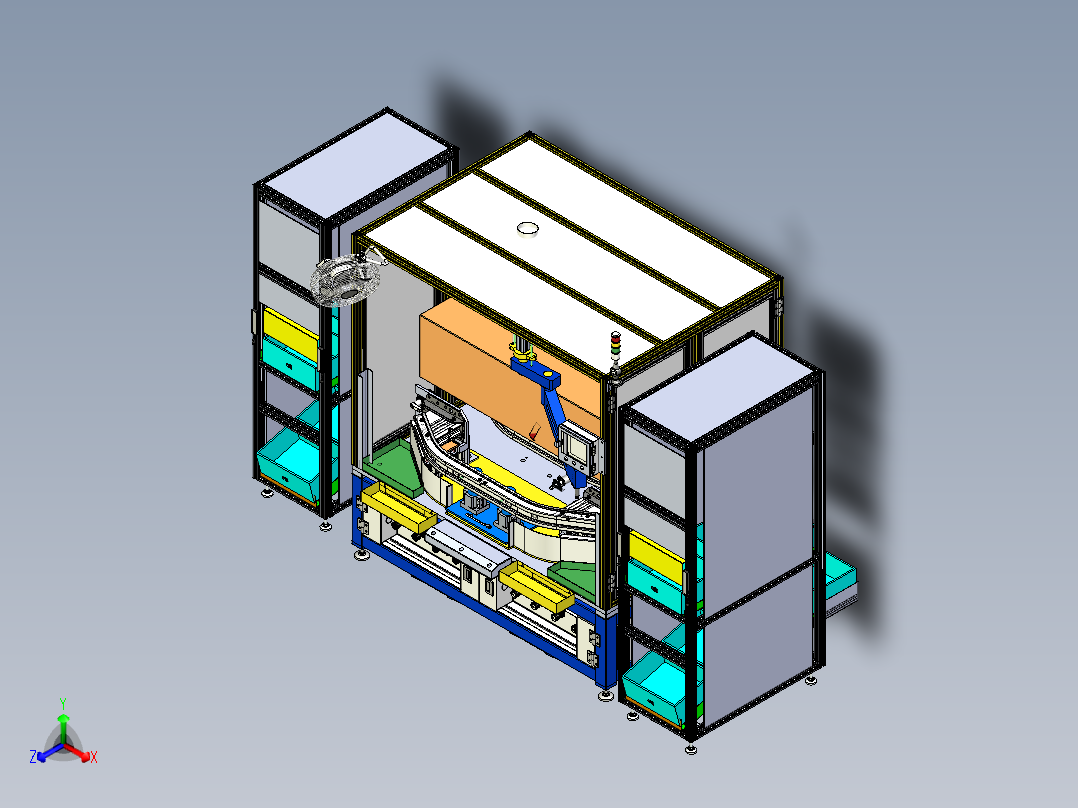 汽车防撞梁总成装配台step正等轴测图