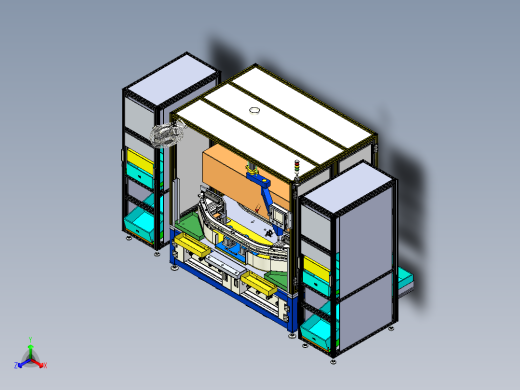 汽车防撞梁总成装配台step正等轴测缩略图
