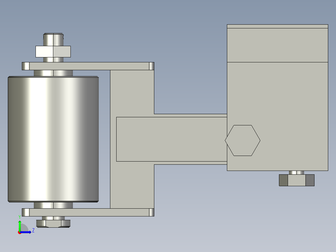 张紧轮3D模型左视图