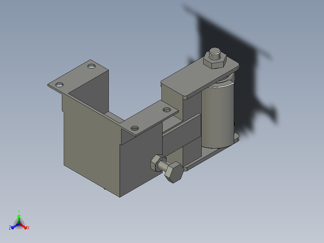 张紧轮3D模型正等轴测图