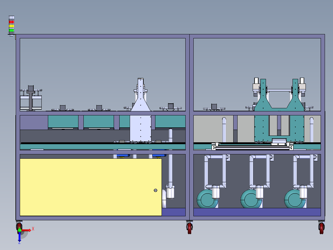 H967 自动化眼睛片清洗机设备俯视图