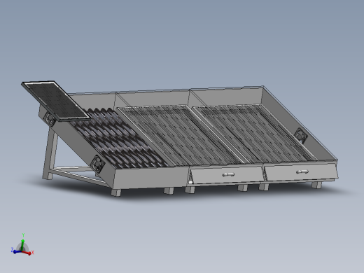 太阳能烘干机3D数模图纸 Solidworks设计 附STEP