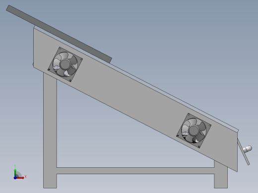 太阳能烘干机3D数模图纸 Solidworks设计 附STEP前视缩略图