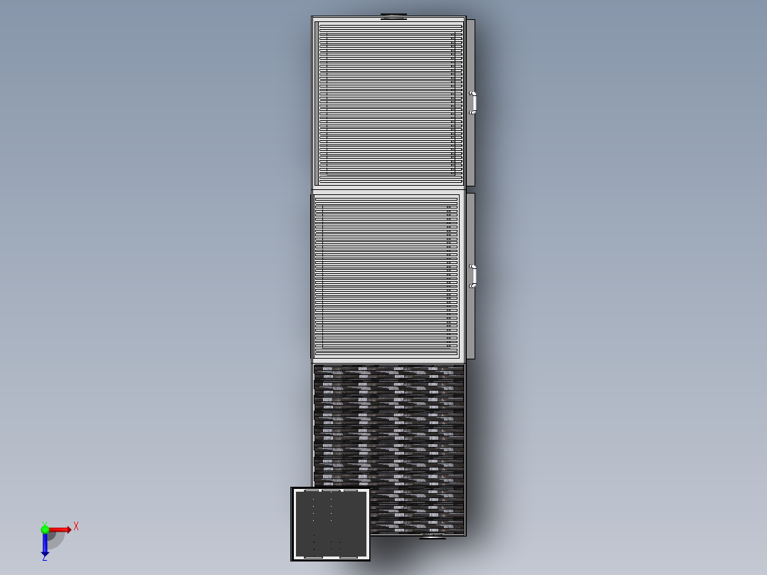 太阳能烘干机3D数模图纸 Solidworks设计 附STEP俯视图