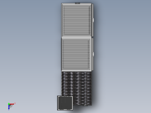 太阳能烘干机3D数模图纸 Solidworks设计 附STEP俯视缩略图