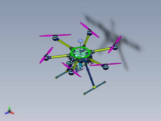 桨叶植保无人机六轴飞行器