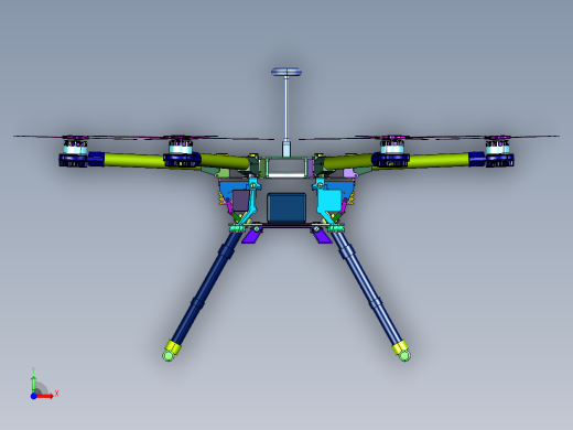 桨叶植保无人机六轴飞行器前视缩略图