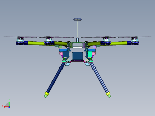桨叶植保无人机六轴飞行器后视缩略图