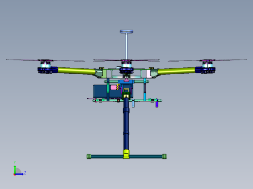 桨叶植保无人机六轴飞行器左视缩略图