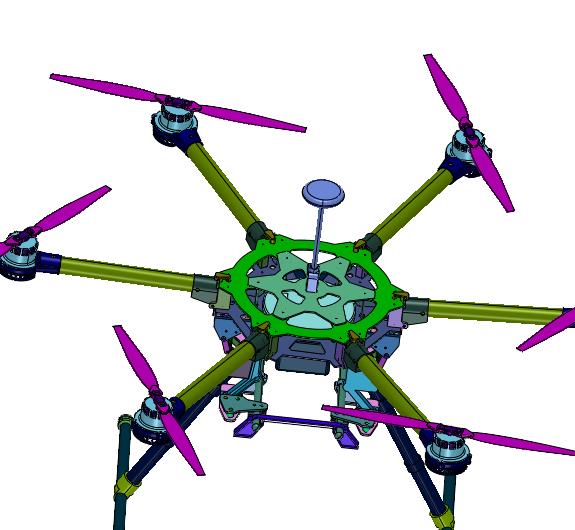 桨叶植保无人机六轴飞行器