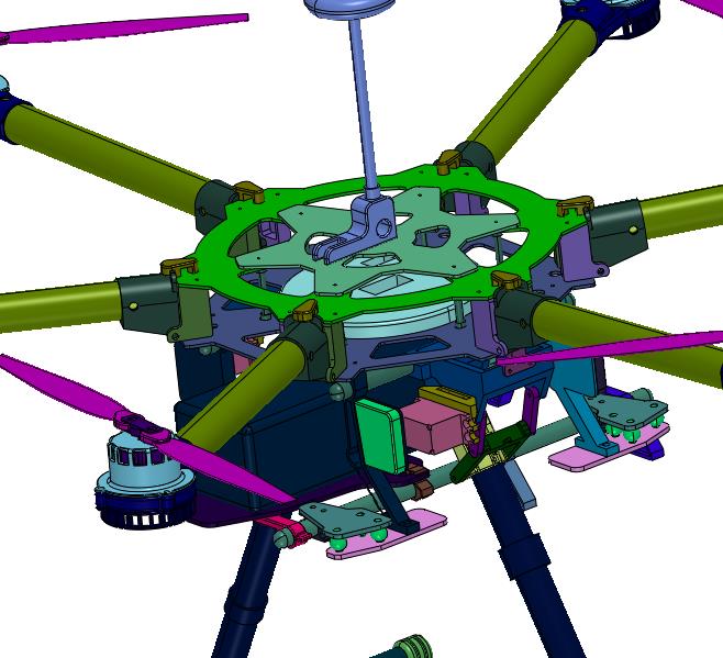 桨叶植保无人机六轴飞行器