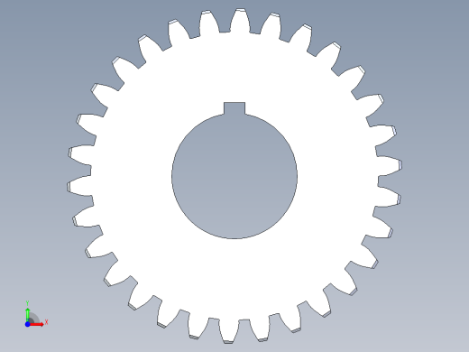 正齿轮压力角20 -16dp-20pa-30t spur gear前视缩略图