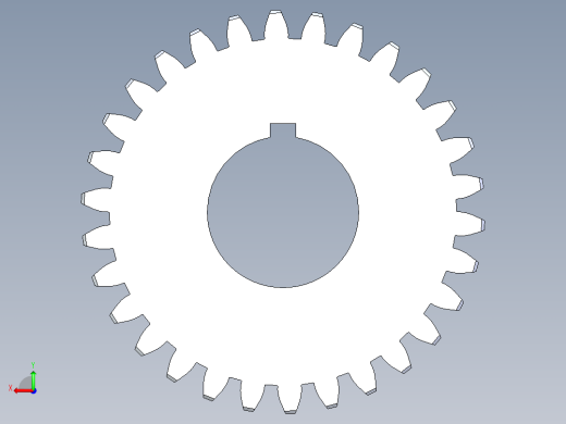 正齿轮压力角20 -16dp-20pa-30t spur gear后视缩略图