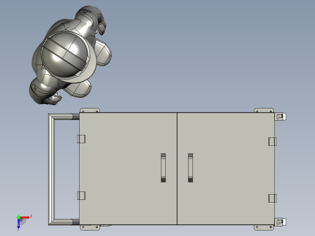 料斗小推车俯视图