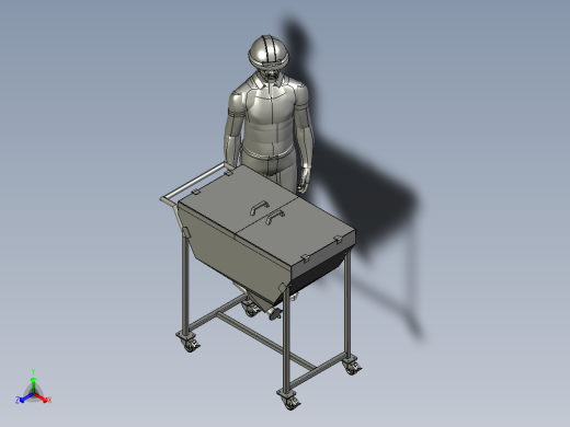 料斗小推车正等轴测缩略图