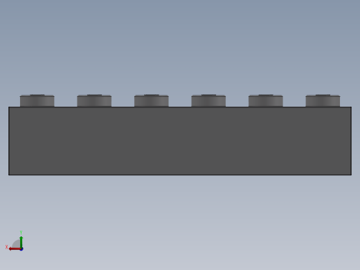 乐高套装 4421基本积木-4211393 - 3009 Medium Stone Grey Brick 1 x 6.SLDPRT后视缩略图