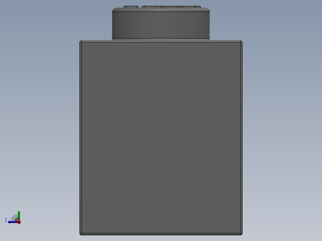 乐高套装 4421基本积木-4211393 - 3009 Medium Stone Grey Brick 1 x 6.SLDPRT右视图