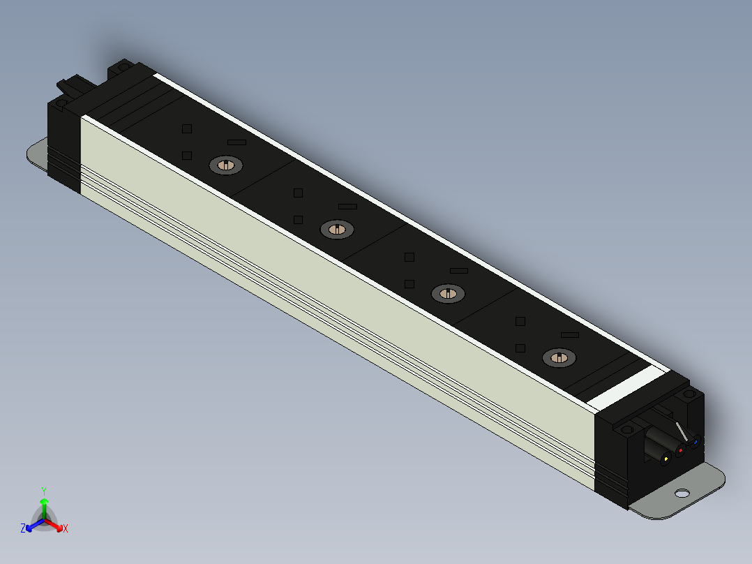 型材-KJN POWER STRIP X 4 KJN9600055正等轴测图