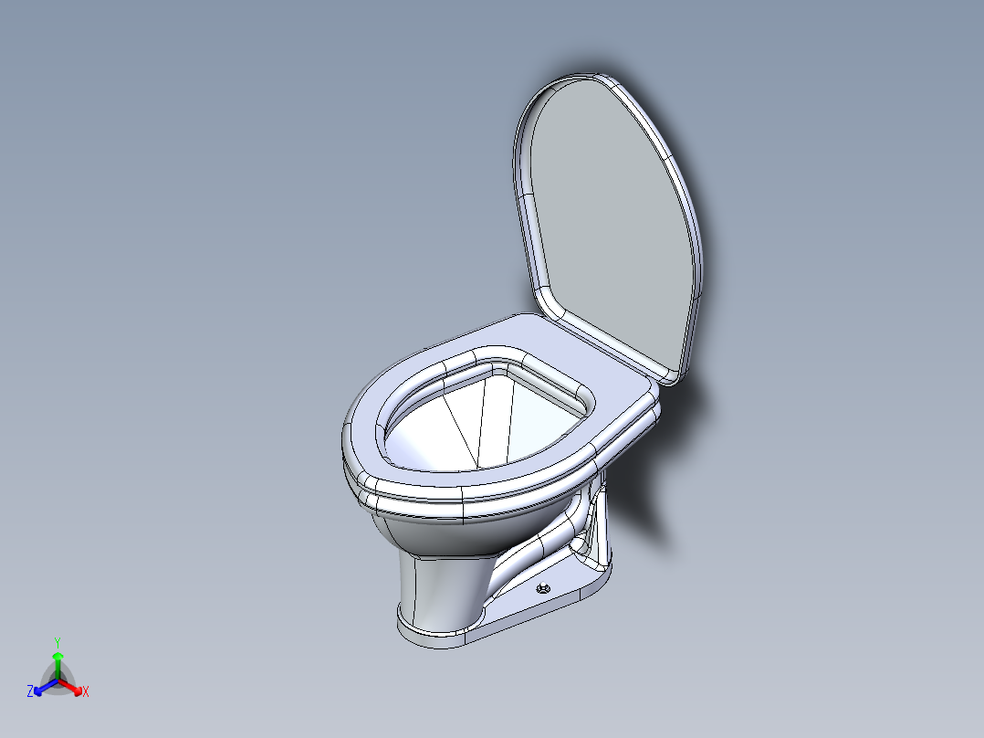 马桶座正等轴测图
