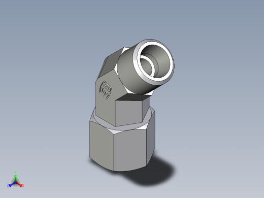 卡套式工业通用硬管接头EO_Swivel_nut_45_deg_elbow_EV08LOMDCF