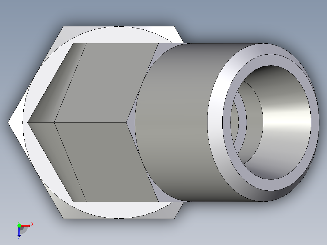 卡套式工业通用硬管接头EO_Swivel_nut_45_deg_elbow_EV08LOMDCF俯视图