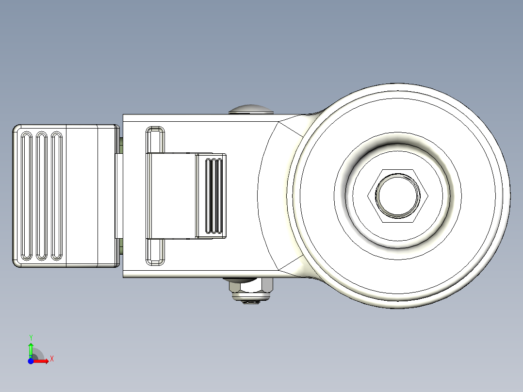 橡膠輪、導電輪(800N、1000N)5535-3D多系列多零件图纸模型前视图