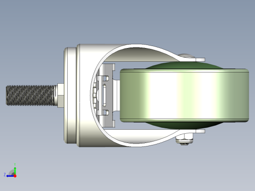 橡膠輪、導電輪(800N、1000N)5535-3D多系列多零件图纸模型右视缩略图