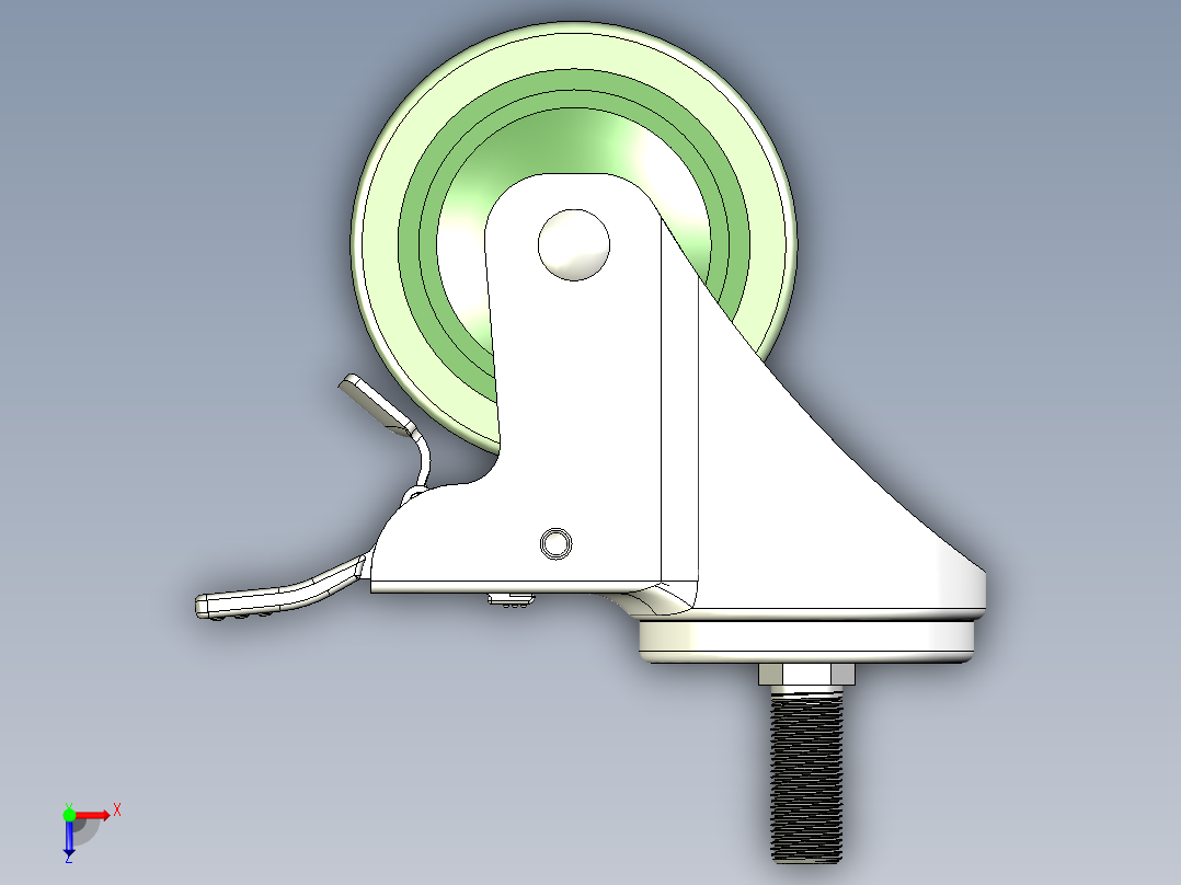 橡膠輪、導電輪(800N、1000N)5535-3D多系列多零件图纸模型俯视图