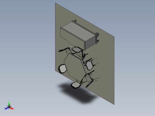 dining-room-set-ozcan-ozaltin-餐厅套装正等轴测缩略图