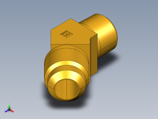 扩口式工业通用硬管接头45Deg Elbow 259F-8-6正等轴测缩略图