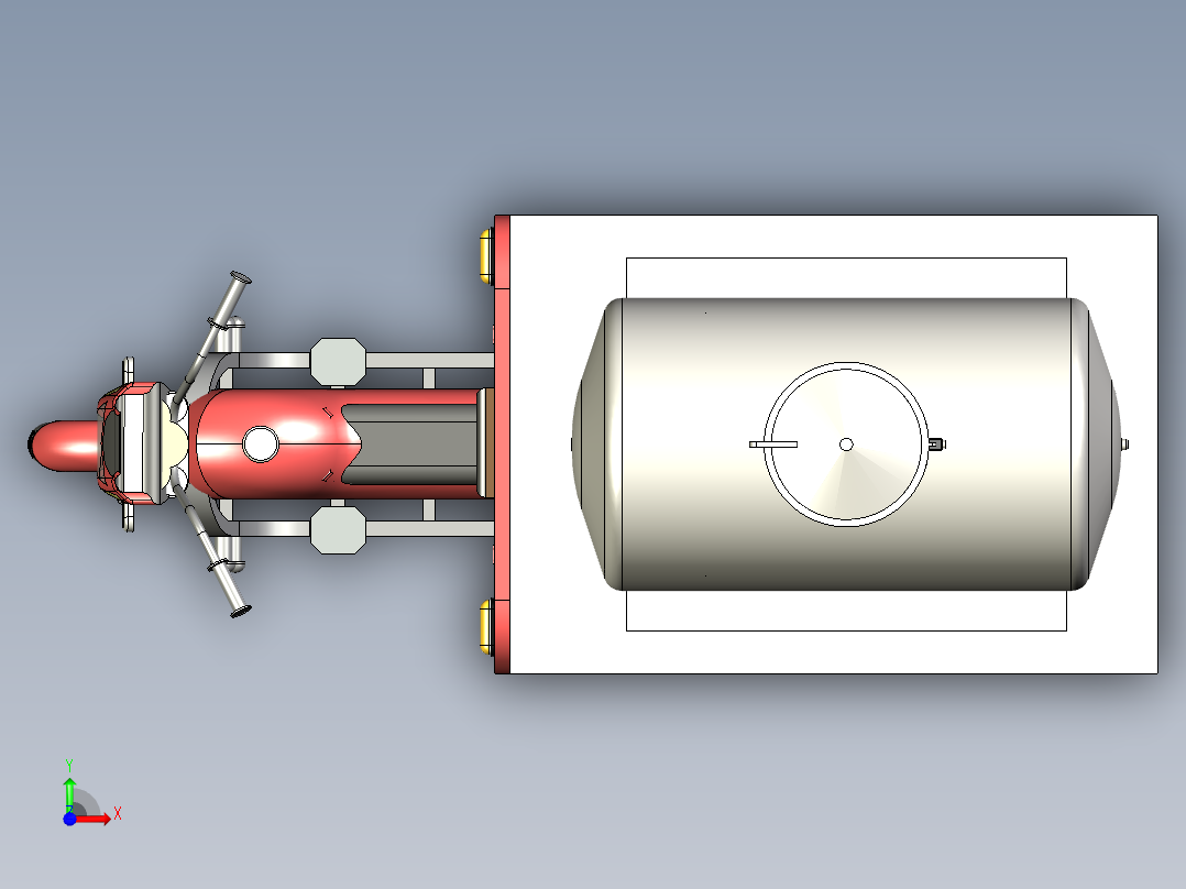 三轮车货水箱--x_t前视图