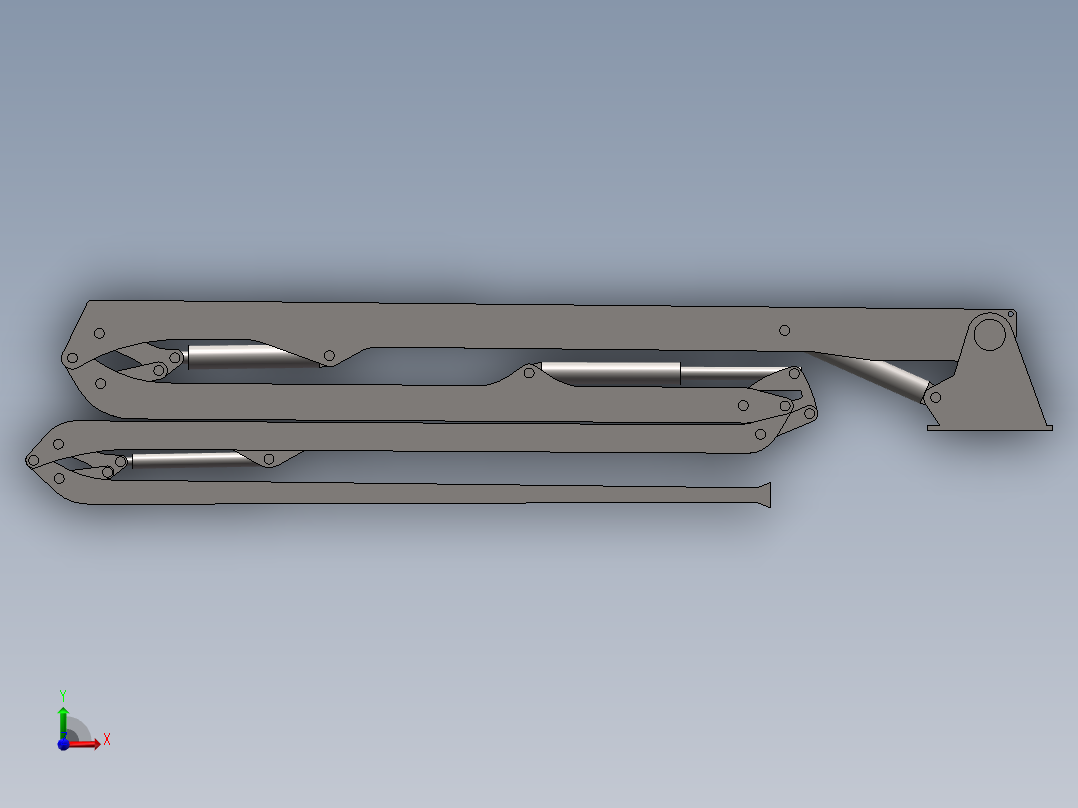 泵车臂架三维最终成品图(1)前视图
