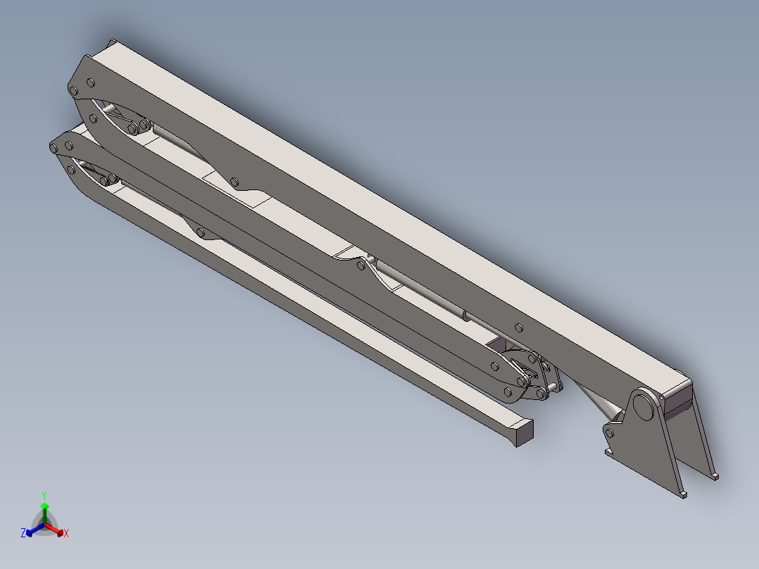 泵车臂架三维最终成品图(1)正等轴测图
