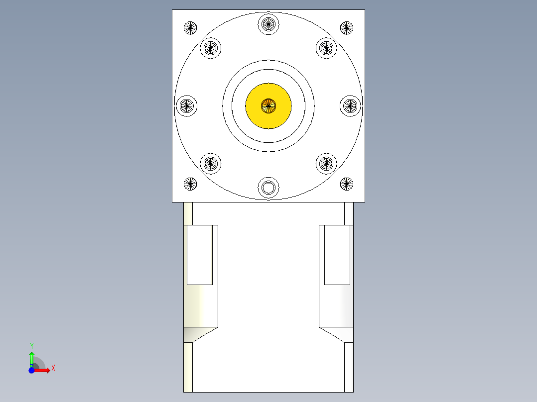换向器PW210双轴 PLX180-L1 35-114.3-200-M12.stp前视图