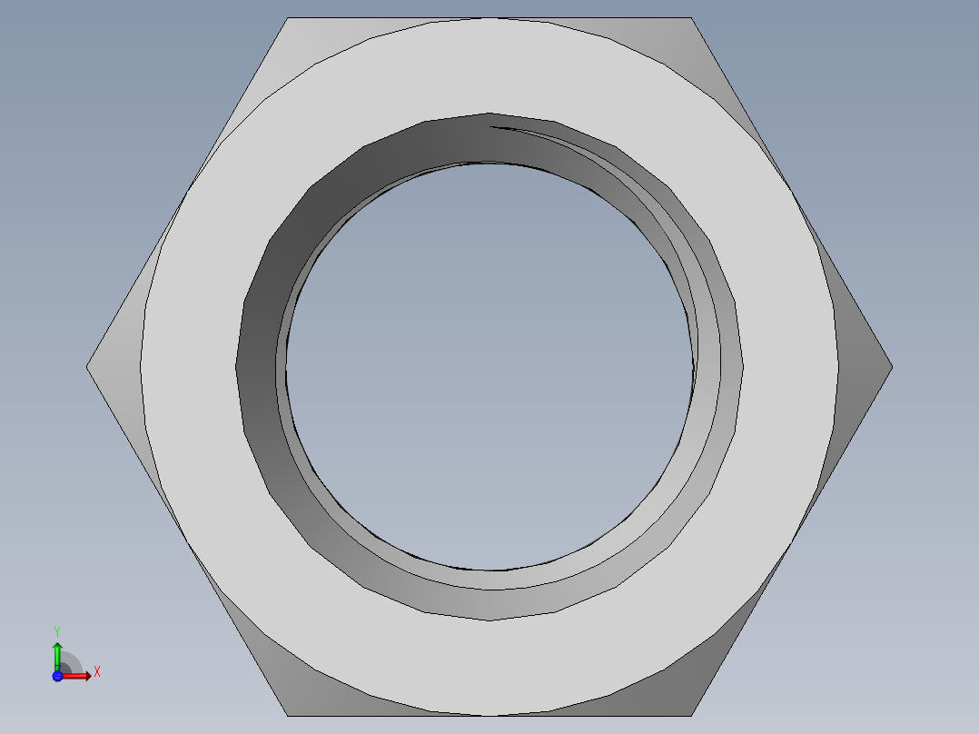 DIN 934 螺母-M22 Nut.SLDPRT前视图