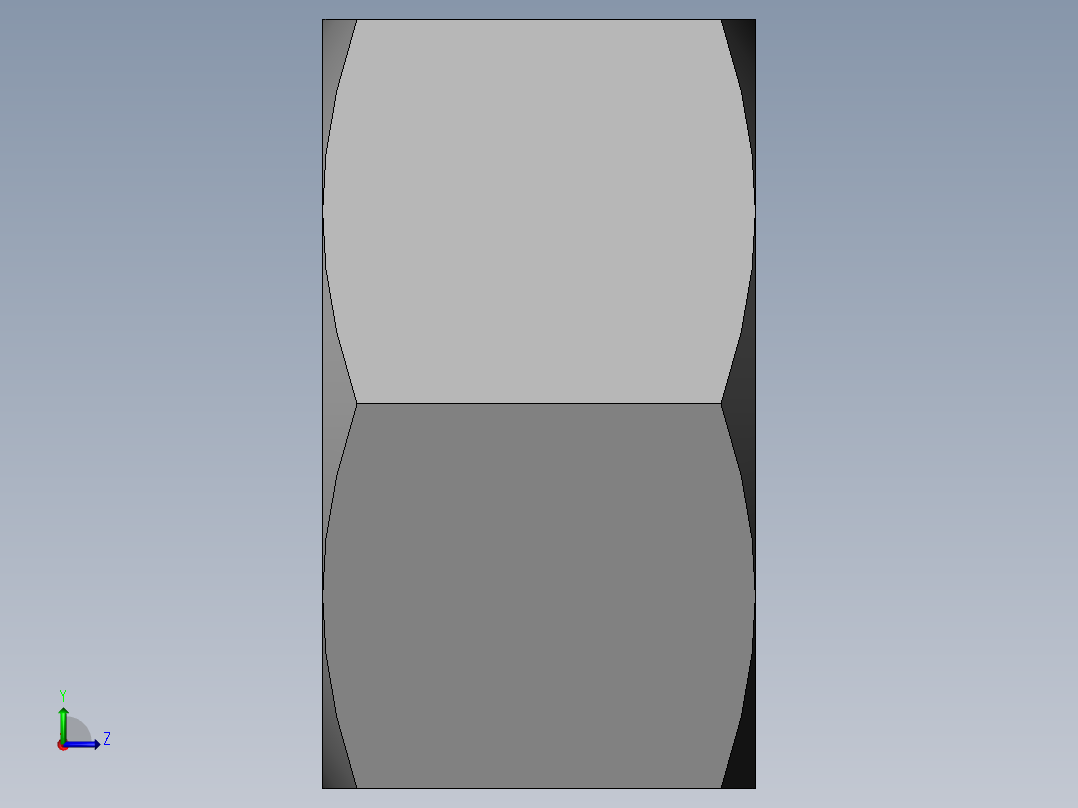 DIN 934 螺母-M22 Nut.SLDPRT左视图