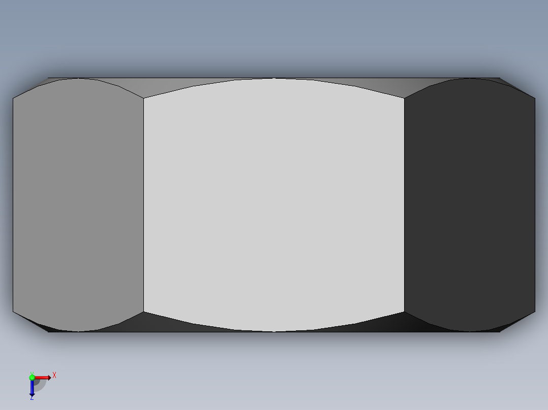 DIN 934 螺母-M22 Nut.SLDPRT俯视图